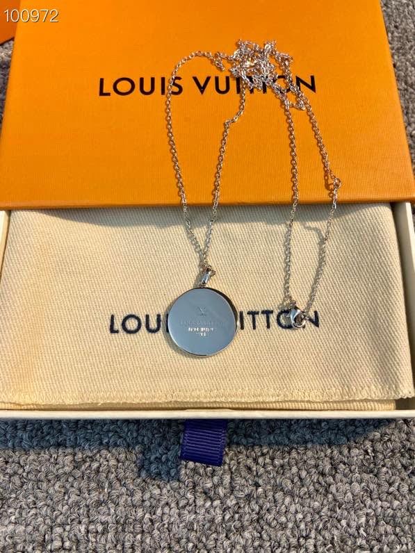 Louis Vuitton新款飾品 路易威登圓型四葉草項鏈 LV四葉草滿鑽可調節鎖骨鏈  zglv2222
